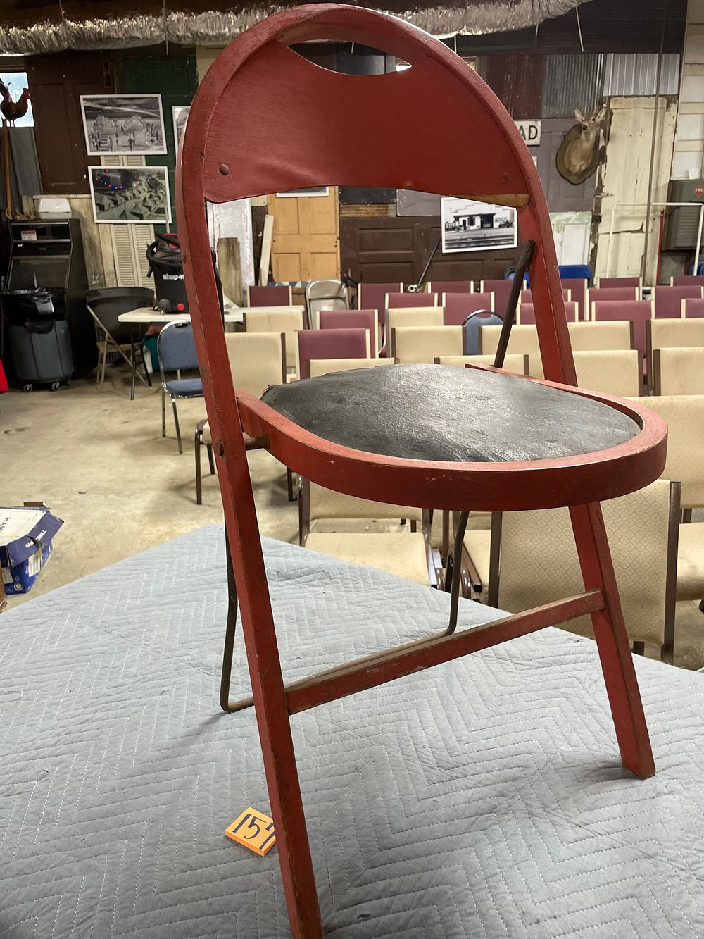 Lot 157: Antigue Wood Chair