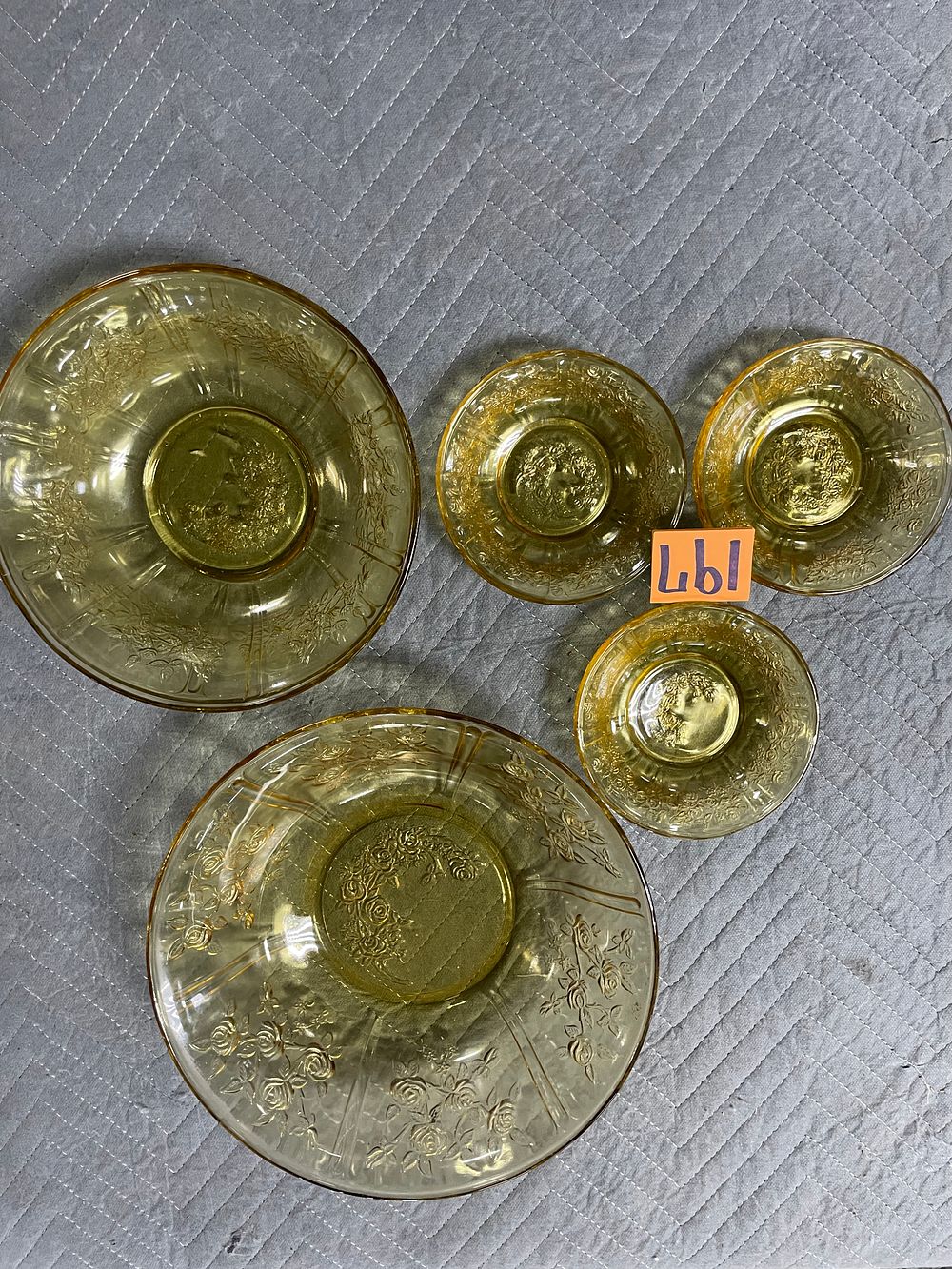 Lot 197: Amber Federal Depression Glass Bundle