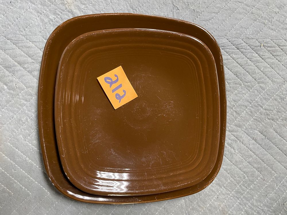 Lot 212: Chocolate Fiesta Ware Plates