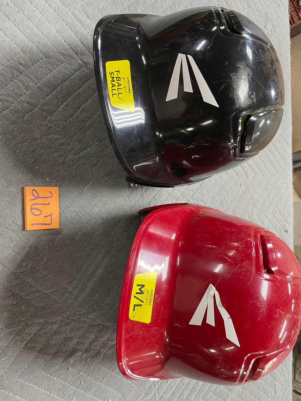 Lot 267: New baseball/T-ball helmets