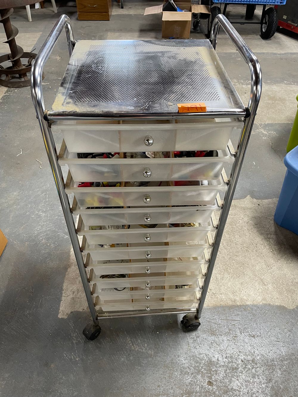 Lot 291: Rolling Cart w/ Misc Stuff