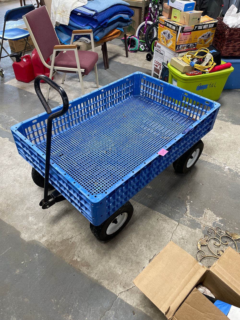 Lot 329: Utility Cart 46x30 hard plastic