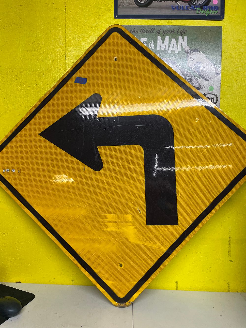 Lot 186: Road Curve Sign