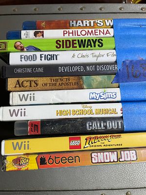 DVD/Game Bundle. DVDs, Wii, PS3.
11 total
6 have never been opened