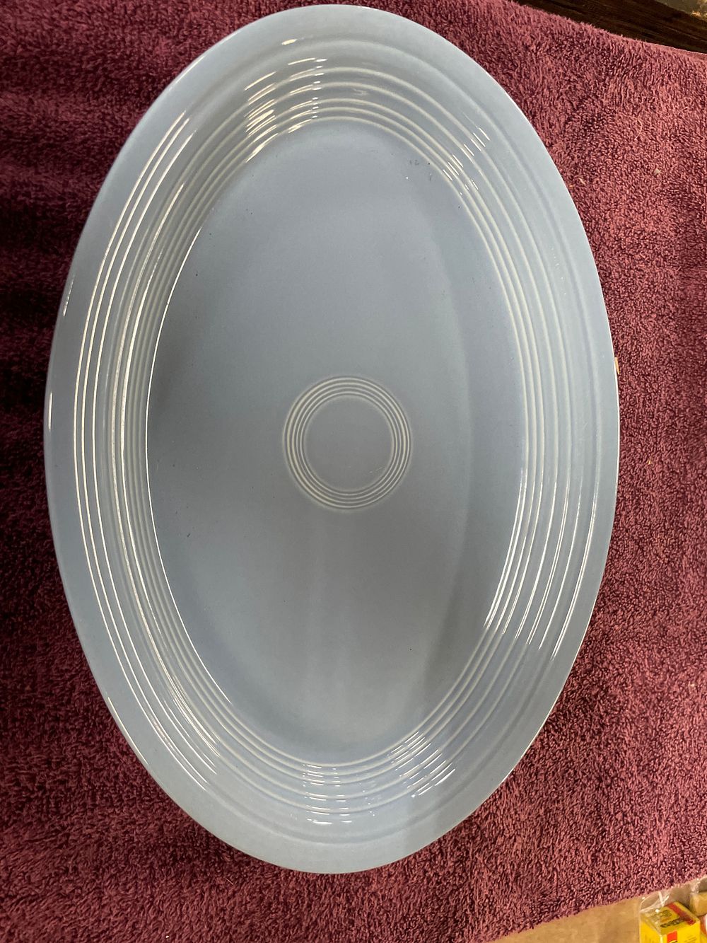 Lot 172: Fiesta Periwinkle Blue Oval Serving Platter
