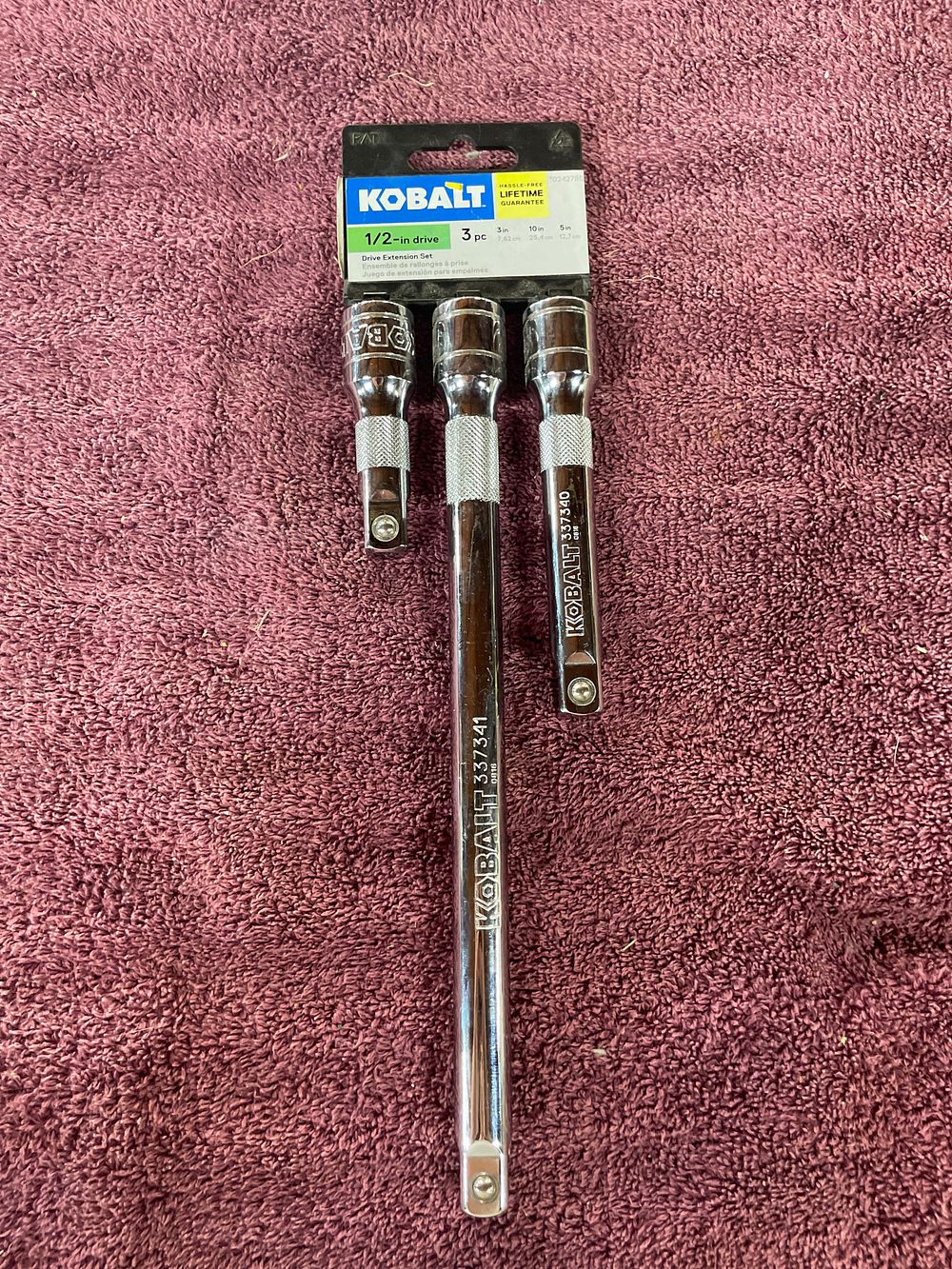 Lot 208: Three Kobalt 1/2-inch Drive Extension Set