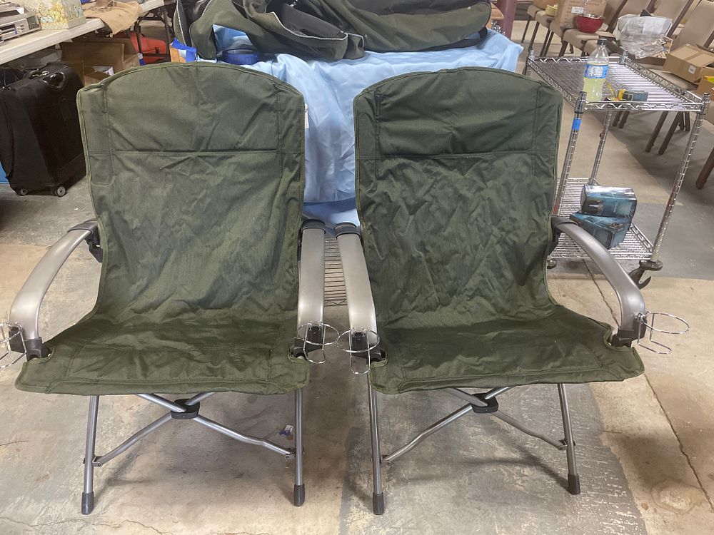 Lot 177: A Pair of Contemporary Folding Camp Chairs