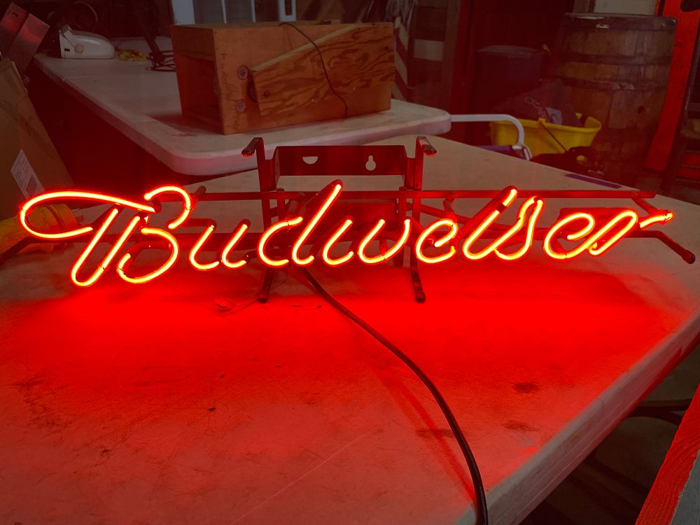 Lot 190: Budweiser Neon Sign by Neon Tech