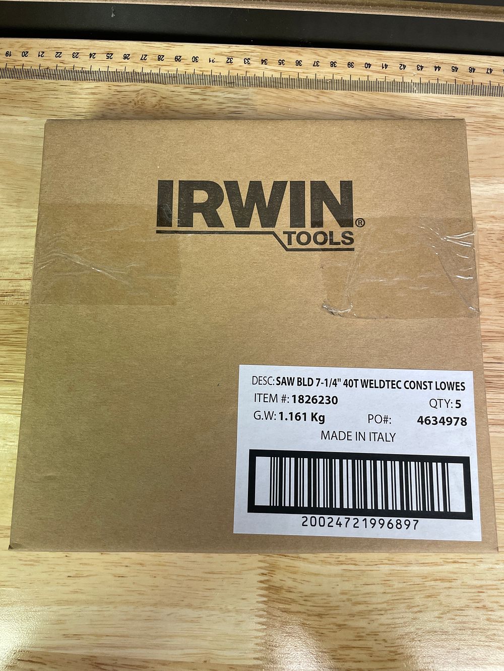 Lot 202: Five IRWIN TOOLS WELDTEC 7-1/4" 40T Circular Saw Blades