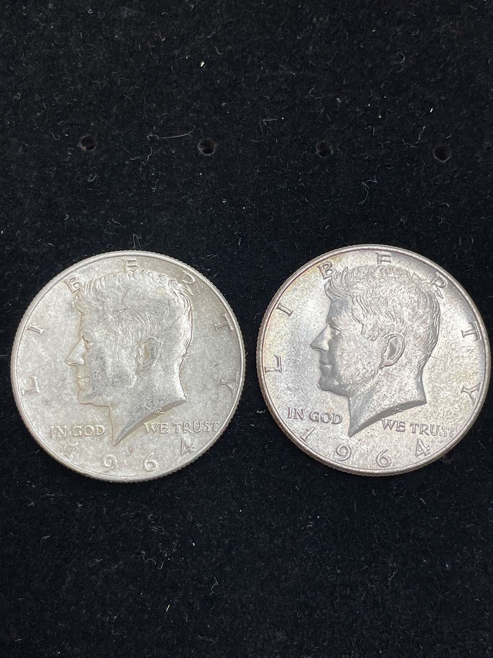 Lot 324: A Pair of 1964 Kennedy Silver Half Dollars