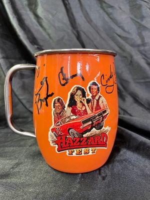 DUKES OF HAZZARD General Lee Dodge Charger Concept Art Enamelware-Style Mug, Signed by Cindy 