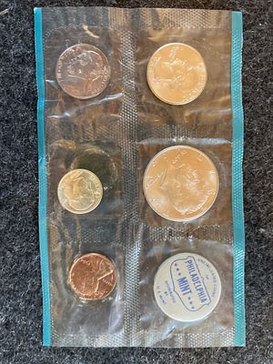 1964 US Mint Philadelphia Uncirculated Coin Set. A collection of uncirculated 1964 