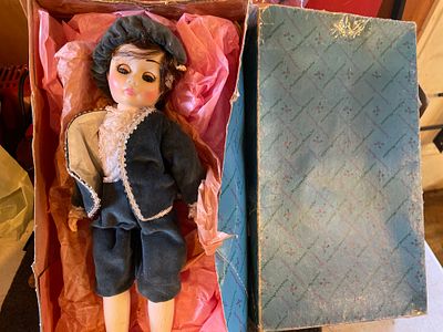 Madame Alexander Blue Boy Doll in Original Box. A Madame Alexander Blue Boy doll wearing a blue 
