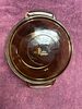Anchor Ovenware Amber Glass 2 Quart Casserole Dish with Lid. An amber glass round casserole dish Image - 1