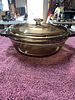 Anchor Ovenware Amber Glass 2 Quart Casserole Dish with Lid. An amber glass round casserole dish Image - 4