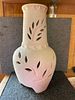 Ceramic Palo Santo Mini Chiminea with Leaf Cutouts. A cream-colored textured ceramic Palo Santo Image - 4