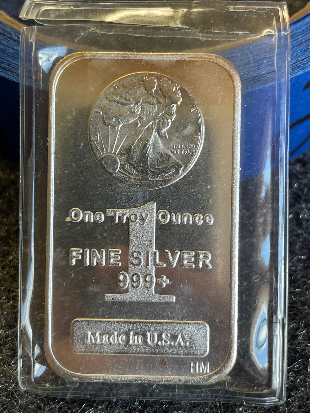 1 Troy Ounce Walking Liberty .999 Fine Silver Bar. A one troy ounce .999 fine silver bar 