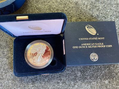 2015-W American Eagle One Ounce Silver Proof Coin. A 2015-W United States Mint American Eagle 