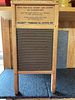 Columbus Washboard Co Dubl Handi Wooden and Metal Washboard. A tan wooden and grey metal Image - 1