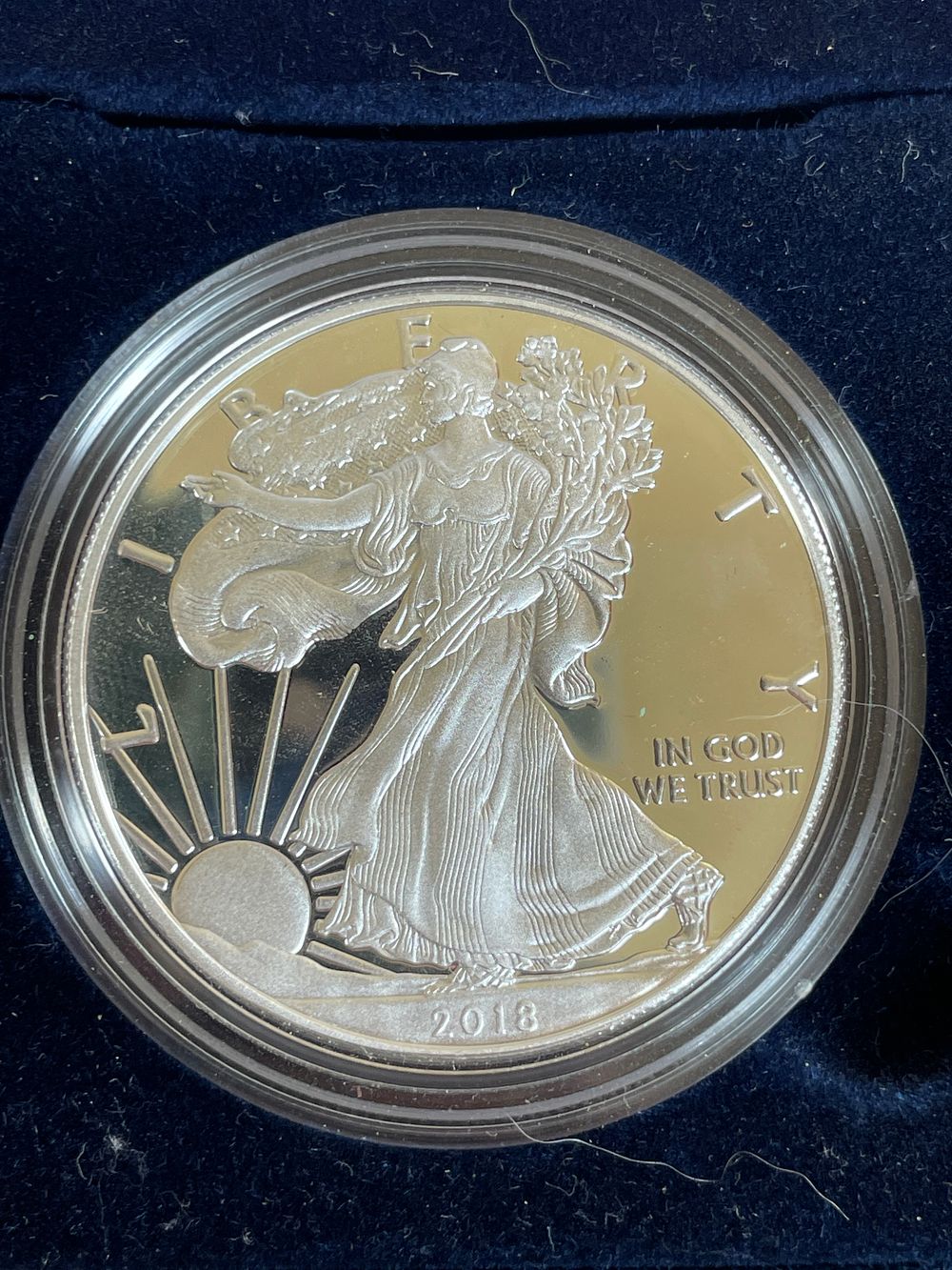 Lot 156: 2018-S American Eagle One Ounce Silver Proof Coin