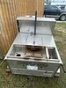 The USA Trailer Store Towable Hot Dog Cart Trailer. A silver diamond-plate towable hot dog cart Image - 1