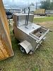 The USA Trailer Store Towable Hot Dog Cart Trailer. A silver diamond-plate towable hot dog cart Image - 2