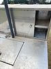The USA Trailer Store Towable Hot Dog Cart Trailer. A silver diamond-plate towable hot dog cart Image - 4