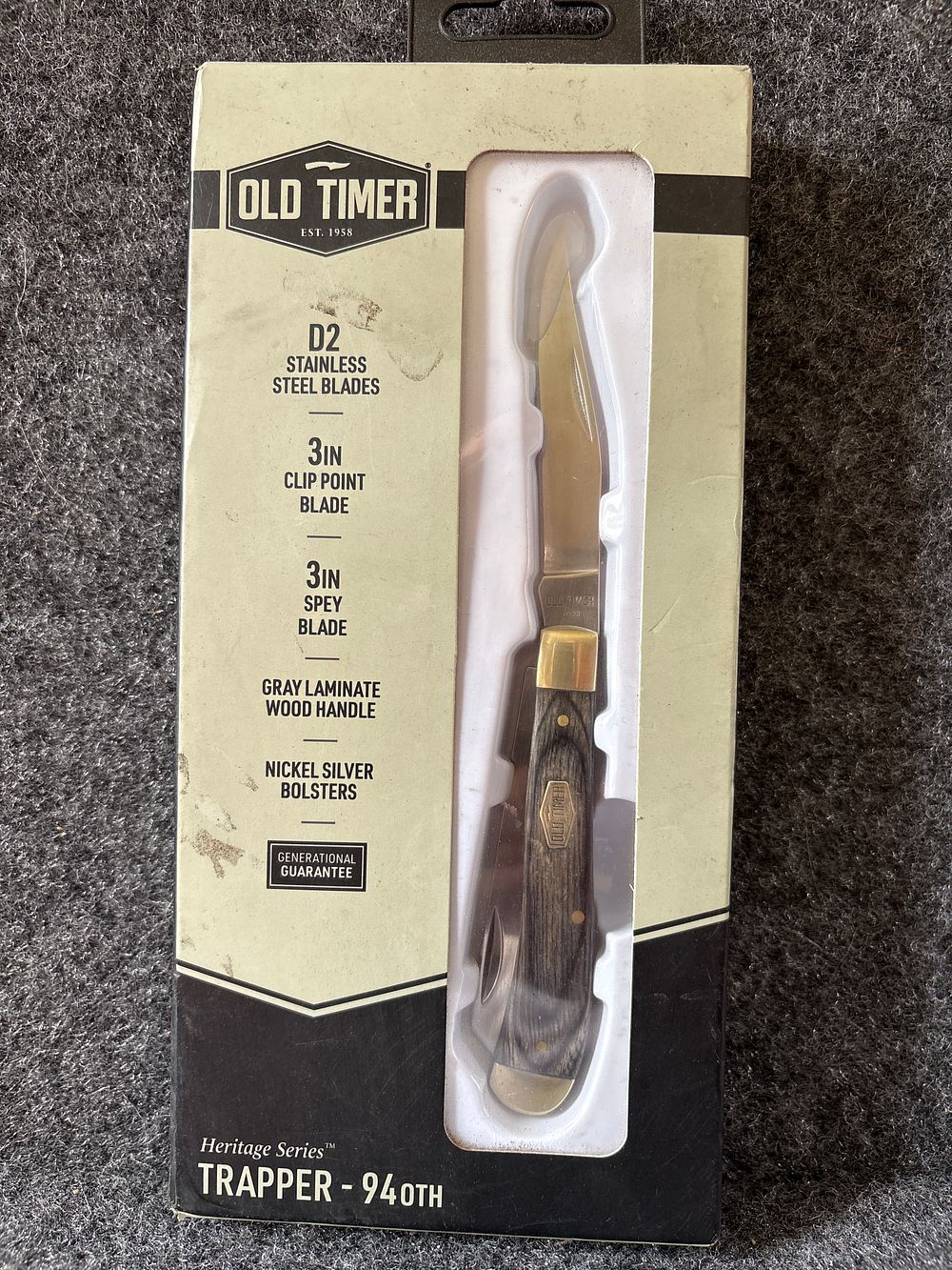 Old Timer Heritage Series Trapper 94OTH Folding Knife. An Old Timer Heritage Series Trapper 