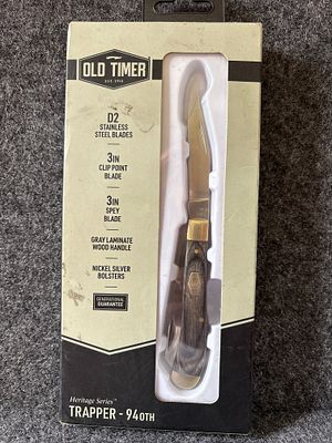 Old Timer Heritage Series Trapper 94OTH Folding Knife New in Box. An Old Timer Heritage Series 