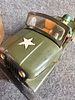 Vintage Masudaya Modern Toys Battery Operated Tin Army Jeep. A vintage olive green tin Image - 5