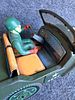 Vintage Masudaya Modern Toys Battery Operated Tin Army Jeep. A vintage olive green tin Image - 9