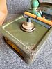Vintage Masudaya Modern Toys Battery Operated Tin Army Jeep. A vintage olive green tin Image - 11