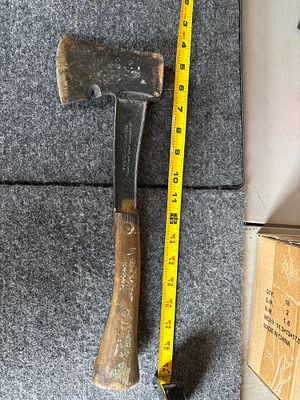Bridgeport Boy Scout Metal Hatchet with Wood Grip. A vintage Bridgeport Hardware Mfg. Corp. Boy 