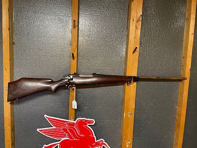 US Model 1917 Eddystone High-Grade Sporterized a flaming bomb on the bolt handle its is has 