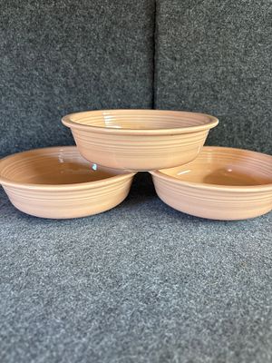 A Trio of Homer Laughlin Fiesta Ceramic Bowls. A trio of ceramic bowls produced by the Homer 