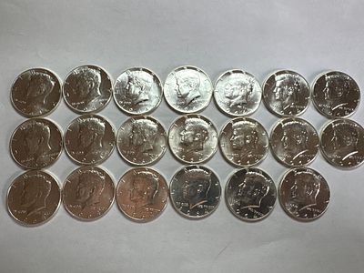 A Collection of US 1964 Kennedy Half Dollars, Uncirculated. A collection of US Kennedy Half 