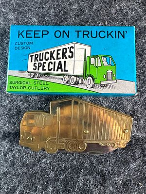 Taylor Cutlery Trucker's Special Semi-Truck Novelty Pocket Knife with Original Box. This vintage 