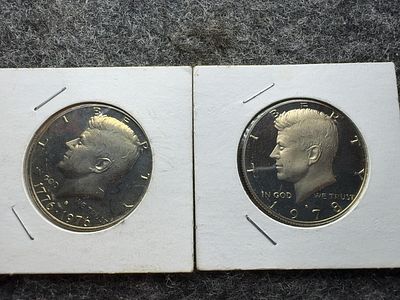 A Pair of US San Francisco Mint Proof Kennedy Half Dollars, 1776-1976 and 1978. This lot 