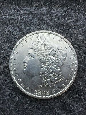 1882-S US Morgan Silver Dollar. This US Morgan silver dollar was struck in 1882 at the San 