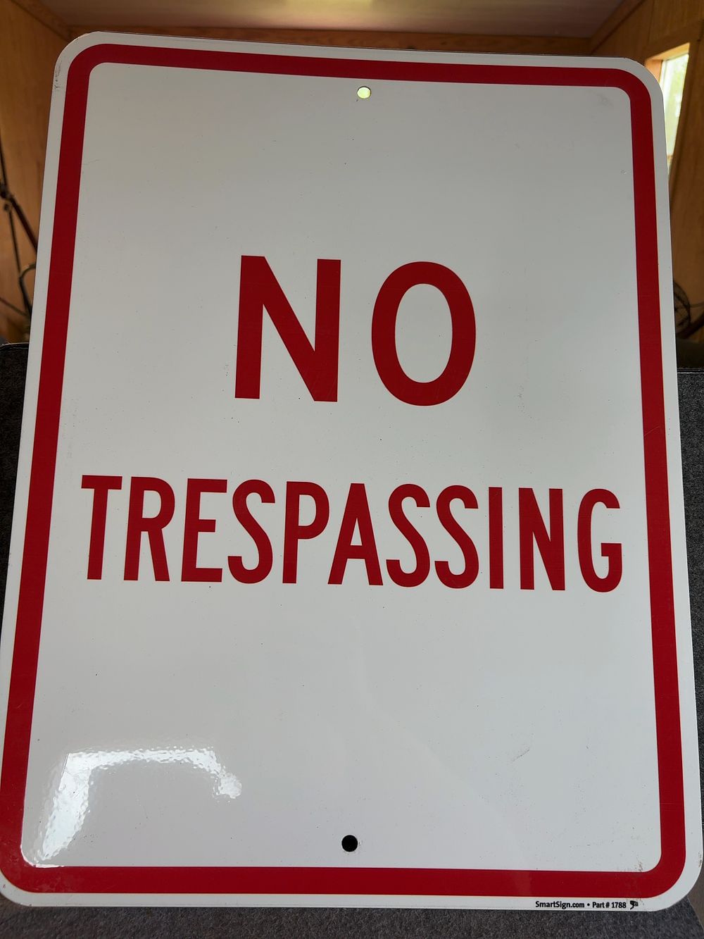 Lot 152: SmartSign Part # 1788 Aluminum No Trespassing Reflective Sign