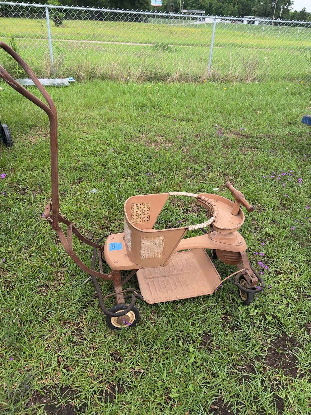 Lot 182: Vintage Pal Walker Pressed Steel Baby Stroller and Walker by The La Porte Corporation