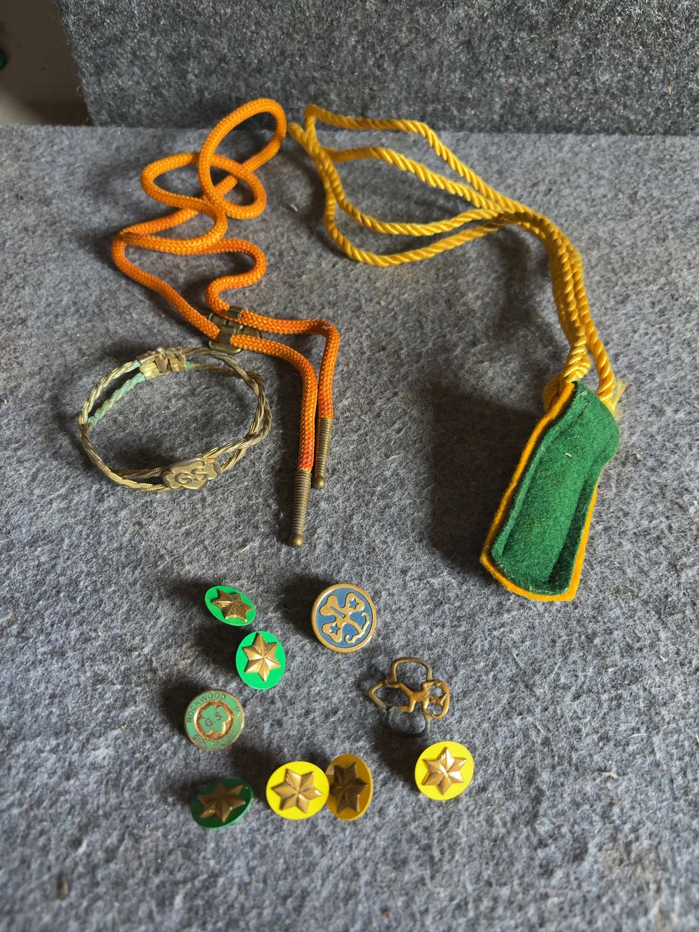 Lot 166: A Collection of Vintage Girl Scouts of the USA Insignia and Uniform Accessories