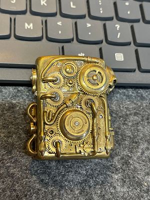 Zippo Clockwork Lighter steampunk lighter with gears spin zippo 2018 unfired welded body nice 