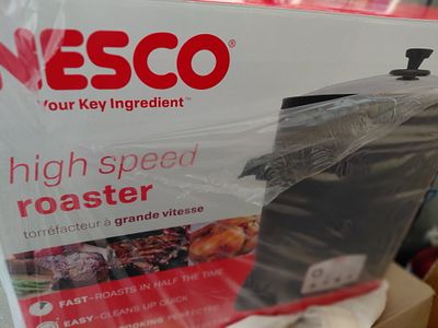 Nesco High Speed Roaster (Model: ITR-01) is an oil-free, vertical infrared roaster that cooks 