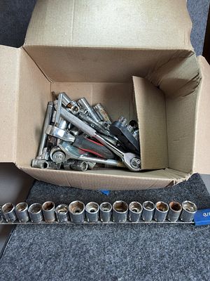 An Assortment of Craftsman, S-K Tools, and Unmarked Socket Wrench Sets and Accessories. An 