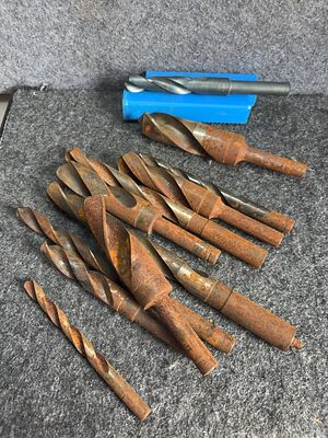 A Lot of Eleven Vintage Silver and Deming Style High Speed Steel Twist Drill Bits. A lot of 