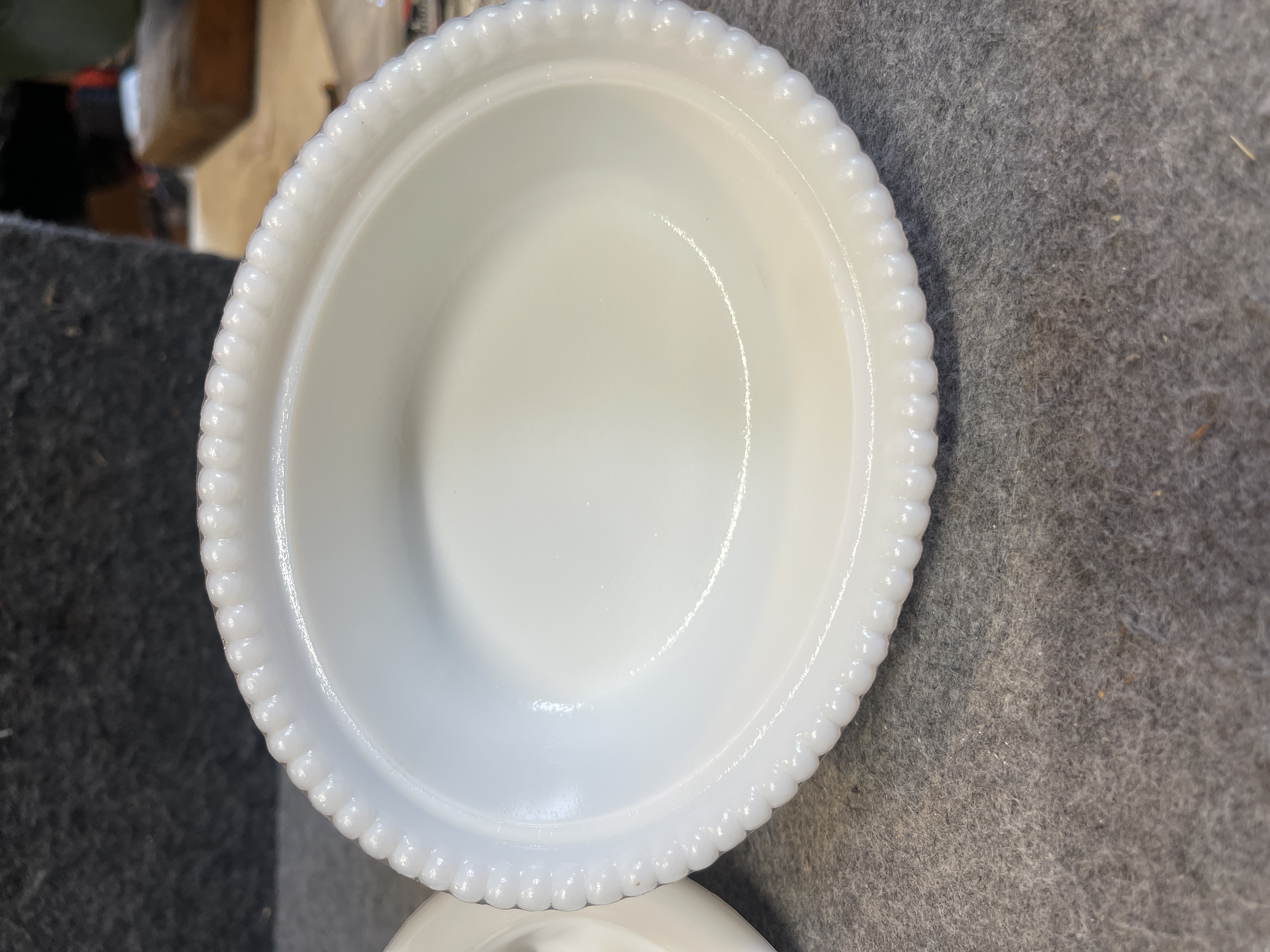 Imperial Glass Company Milk Glass Hen on Nest Covered Dish