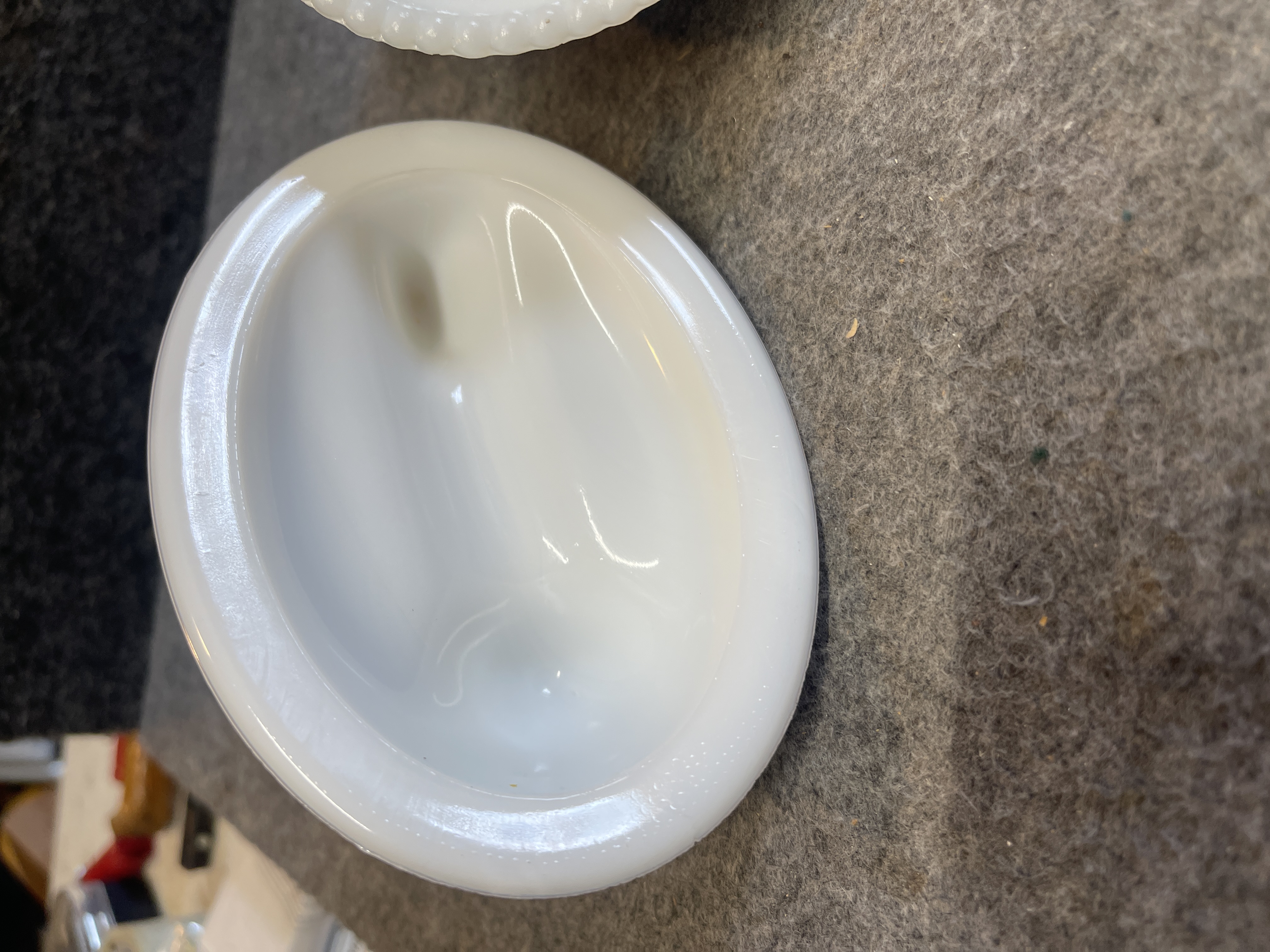Imperial Glass Company Milk Glass Hen on Nest Covered Dish