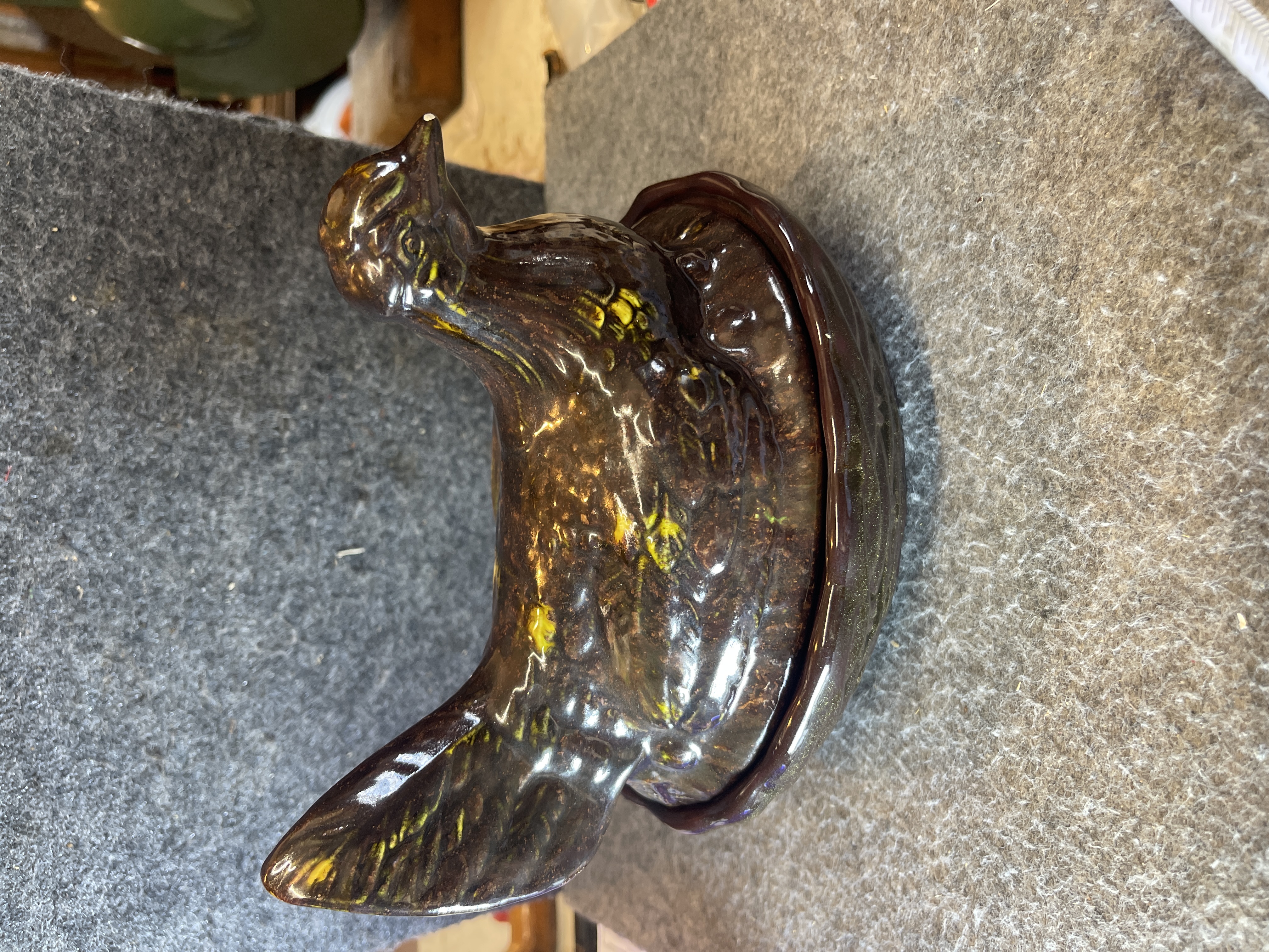 A Kilby Studio Pottery Earthenware Hen on Nest Covered Dish