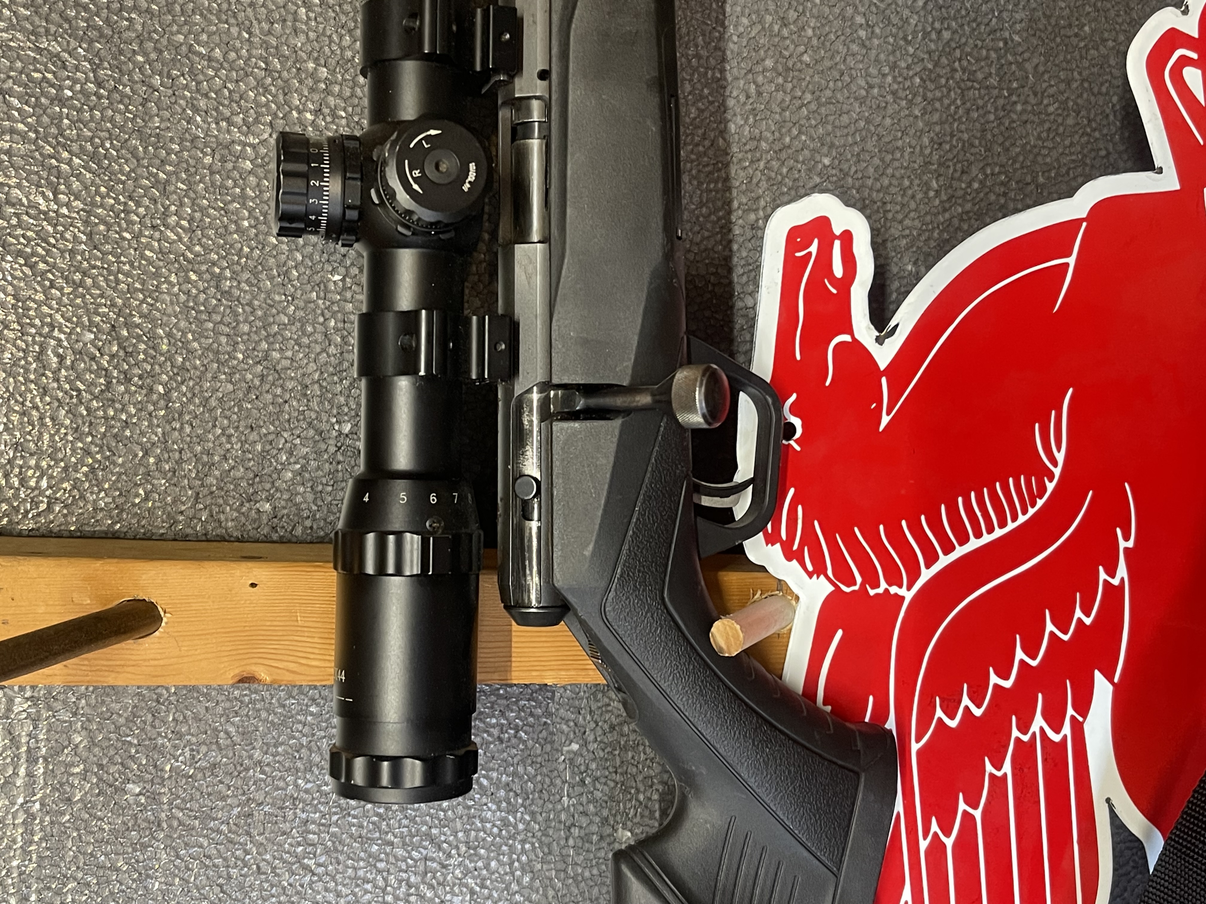 Savage B22 Magnum F 22 WMR Bolt-Action Rimfire Rifle with scope